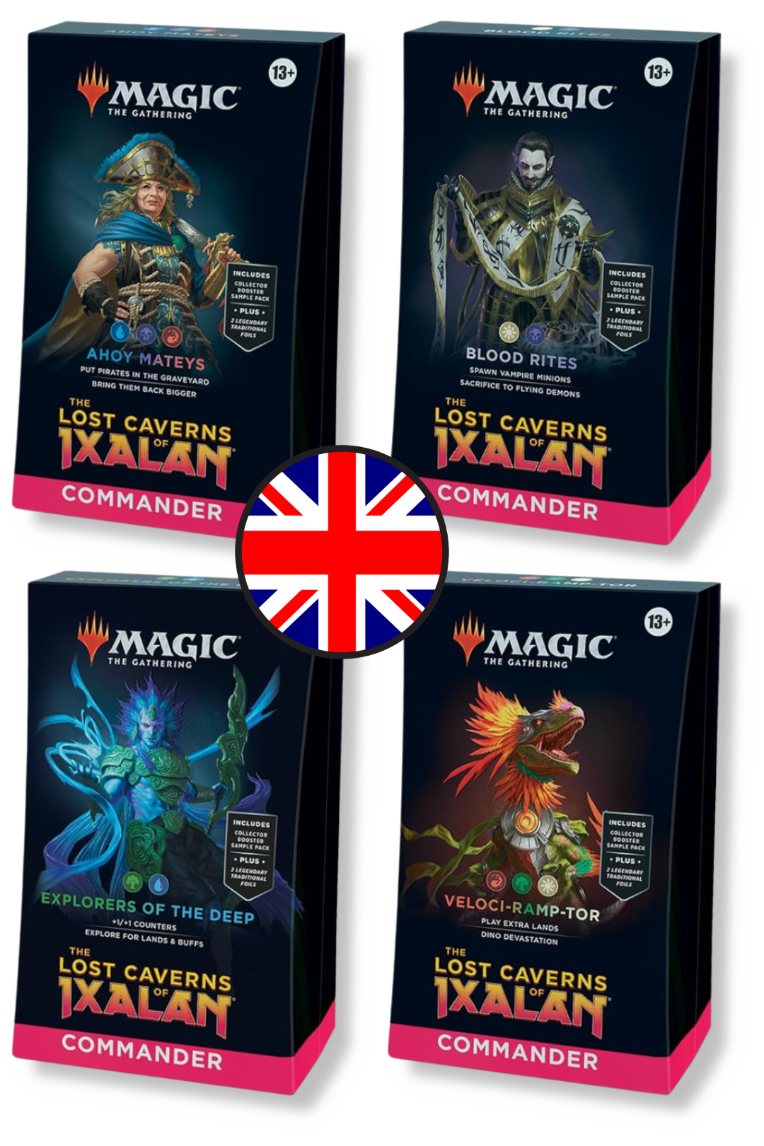 MTG - Le Caverne Perdute di Ixalan - Set Commander (tutti e 4 deck) ENG
