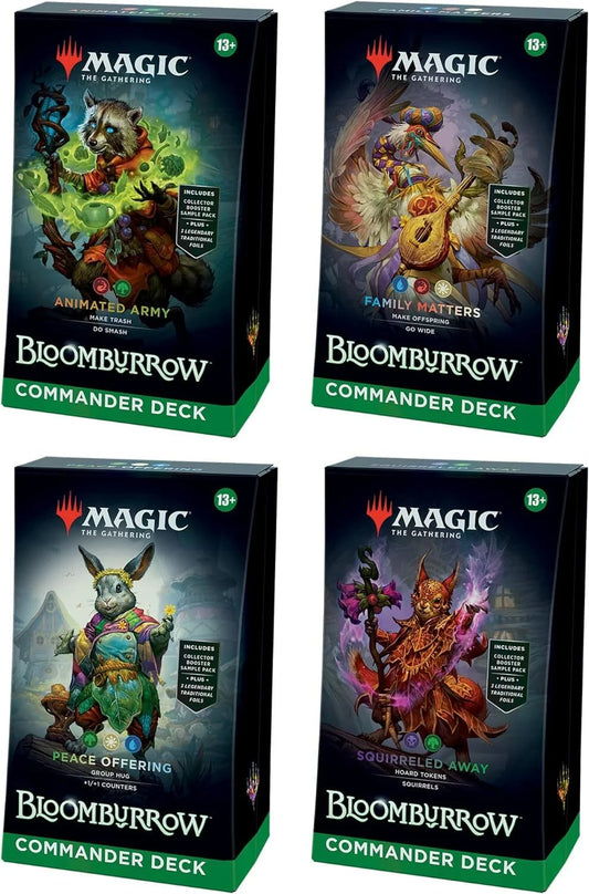 MTG - Bloomburrow - Commander Deck SET (all 4 Decks) ITA/ENG