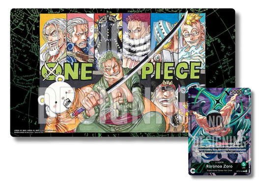 One Piece Card Game - Official Playmat Limited Edition Vol.4 "Roronoa Zoro" + Card "Roronoa Zoro"